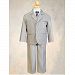 Little Boy Gray Formal Special Occasion Wedding Easter 5pc Suit Set 5