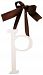 9 inch Solid Brown Ribbon Hanging Letter p