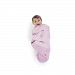 FAO Schwarz Posy Deluxe Embroidered Swadle Wrap - Pink