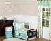 Sweet Jojo Designs 5-Piece Turquoise and Lime Layla Girls Toddler Bedding Set