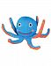 Zubels Oshin The Octopus 3 X 7-Inch, Multicolor Plush Toys