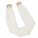 Little Dundi Soft and Cuddly Scarf with Bear Pompons, Ivory, One-Size