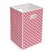 Folding Hamper/Storage Bin Pink with White Polka Dots by Badger Basket