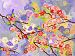 Oopsy Daisy Cherry Blossom Birdies Lavender and Coral Stretched Canvas Wall Art by Winborg Sisters, 40 by 30-Inch