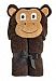 Yikes Twins Child Hooded Towel - Brown Monkey by Yikes Twins