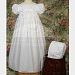 Baby Girls White Bonnet Hand Embroidered Taffeta Christening Dress 6M