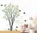 Large Tree Flying Black Birds with Quote Wall Sticker Decal for Kids Room Living Room