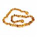 Momma Goose Amber Teething Necklace, Honey Baroque, Medium