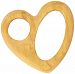 Grimm's Heart Grasping Toy/Teething Ring, Natural