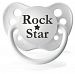 Ulubulu Expression Pacifier Rock Star- White by Ulubulu