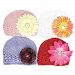 KF Baby Soft Crochet Beanie Hat with Flower Clip, Set of 4 (4 Hats + 4 Clips)