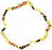 Momma Goose Amber Teething Necklace, Olive/Baroque Multi, Small
