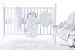 SwaddleDesigns 6 Piece Lightweight Crib Bedding Set with Luxury Adult Blanket, Pastel Blue, 0-6months