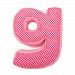 One Grace Place 10-18HP058G Simplicity Hot Pink-Letter Pillow G, Hot Pink, Pink, and White