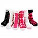 KF Baby Non-Skid Baby Girl Lace Ruffle Socks, 6 pairs, for 6 - 18 Months