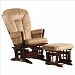 2 Post Multiposition Glider and Ottoman Set in Light Brown by Dutailier