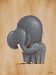 Oopsy daisy, Fine Art for Kids Safari Kisses Elephant Stretched Canvas Art by Sarah Lowe, 18 by 24-Inch