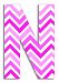 The Kids Room by Stupell Tri-Pink Chevron Hanging Wall Initial, N, 18"