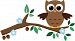 Cute baby Owl wall stickers with leaves, flower, and branch - Removable Decoration Wall Decal. cute wall art wall quote wall saying
