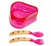 Baby Dipper Feeding Set, Pink - New Larger 6-ounce Non-slip Bowl, Easy One-handed Use with Babies or Toddlers by Baby Dipper