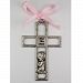 Girl Crib Medal Pink Ribbon 3 1/2 Great Gift Baby Shower