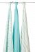 aden + anais 9205F rayon from bamboo fiber muslin swaddle 3-pack, azure