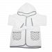 American Baby Company 0-9 Months Baby Bathrobe made with Organic Cotton, White/Gray