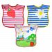 green sprouts Wipe-Off Bib, Pink Garden, 3 Count