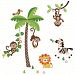 Giant Nursery Wall Decals - Jungle Monkeys and Palm Tree Baby/Nursery Wall Stickers for Boys & Girls