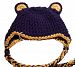Sweet Lullabiez Handmade Blue & Gold California Bear Beanie / Hat Size Newborn