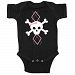 Pink Argyle Girl Skull & Crossbones Cotton Short Sleeve Baby Bodysuit Black, 18M by Crazy Baby Clothing