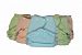 Kissa's 6 Count Fleece Diapers, Blue/Green/Orange, Medium/Large
