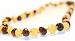 The Art of CureTM *SAFETY KNOTTED* Cognac and Milk -(Unisex) - Certified Baltic Amber Baby Teething Necklace Highest Quality Guaranteed- Anti Flammatory, Drooling & Teething Pain. Easy to Fastens with a Twist-in Screw Clasp Mothers Approved Remedies!
