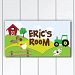 Personalized Life in Farm Door Sign Plaque, Nursery Wall Hanging, Custom Boy Bedroom Gift by Kid O