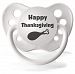 Personalized Pacifiers Happy Thanksgiving in White by Ulubulu