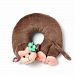 Nat and Jules Floralicious Travel Pillow, Monkey