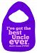 Dirty Fingers, I've got the Best Uncle Ever, Unisex Feeding Bib, Purple