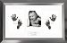 Anika-Baby BabyRice Baby Hand and Footprints Kit includes Black Inkless Prints/ Angled Pewter Frame with White Mount Display by Anika-Baby