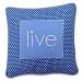 One Grace Place 10-18b030LIVE Simplicity Blue-Decorative Pillow-Live, Blue, Light Blue, White