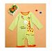 Animal Word Printed Baby Romper Long Sleeve One Piece Clothes Boys Bodysuit Girls Jumpsuit Elephant Giraffe (3-6 months, Green(Giraffe))