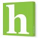 Avalisa Stretched Canvas Lower Letter H Nursery Wall Art, Green, 12 x 12