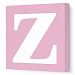 Avalisa Stretched Canvas Lower Letter Z Nursery Wall Art, Pink, 28 x 28