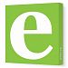 Avalisa Stretched Canvas Lower Letter E Nursery Wall Art, Green, 36 x 36