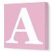 Avalisa Stretched Canvas Upper Letter A Nursery Wall Art, Pink, 18 x 18