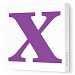 Avalisa Stretched Canvas Lower Letter X Nursery Wall Art, Purple, 18 x 18