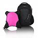 Obersee Oslo Diaper Bag Backpack with Detachable Cooler, Black/Pink
