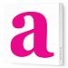 Avalisa Stretched Canvas Lower Letter A Nursery Wall Art, Fuchsia, 36 x 36