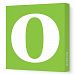 Avalisa Stretched Canvas Lower Letter O Nursery Wall Art, Green, 28 x 28