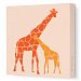 Avalisa Stretched Canvas Nursery Wall Art, Reticulated Giraffe, Orange, 18 x 18