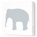 Avalisa Stretched Canvas Elephant Nursery Wall Art, Grey, 12 x 12